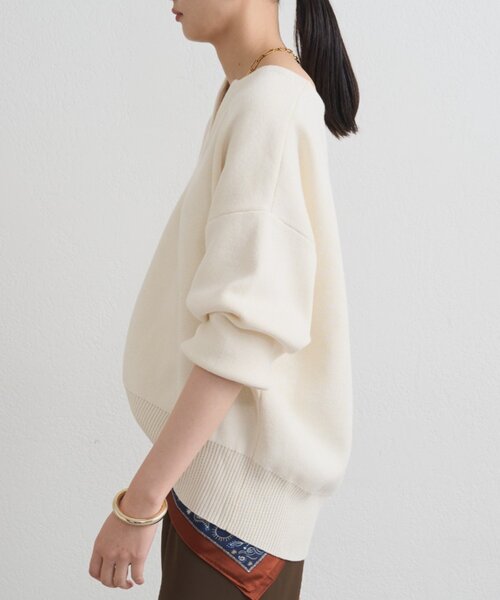 新品　Loungedress スキッパースウェット　ホワイト　ラウンジドレス 新品 Loungedress スキッパースウェット ホワイト ラウンジドレス