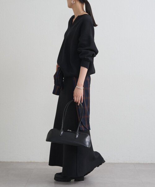 LOUNGEDRESS（ラウンジドレス）の「【@_shirabe.s_コラボ】スウェットライクスキッパーニット（ニット/セーター・レディース・アイボリー/ブラック/ブラウン/ライトベージュ・FREE）」の21枚目の写真