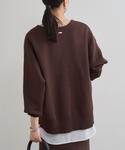 セール】【@_shirabe.s_コラボ】スウェットライクスキッパーニット