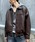 Chikashitsu +�i�`�J�V�c�v���X�j�́u�yChikashitsu +�zbomber synthetic material jacket / �y�`�J�V�c�v���X�z�{���o�[�V���Z�e�B�b�N�}�e���A���W���P�b�g�i�u���]���j�v�b�u���E��