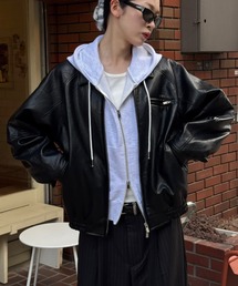 Chikashitsu +(`JVcvX)́yChikashitsu{zbomber synthetic material jacket / y`JVcvXz{o[VZeBbN}eAWPbg(u])
