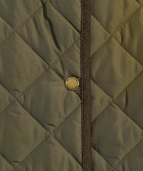FREAK'S STORE（フリークスストア）の「PRIMALOFT ダイヤキルト 襟付きミドルコート/プリマロフト ジャケット（ブルゾン・レディース・ブラウン/オリーブ/ブラック・ﾌﾘ-）」の20枚目の写真