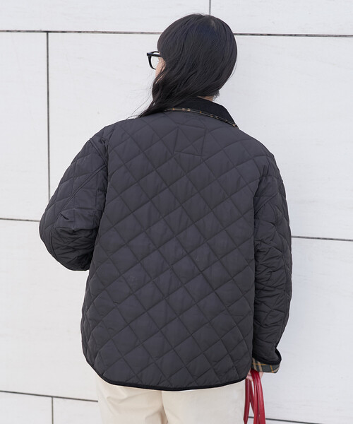 PRIMALOFT ダイヤキルト 襟付きミドルコート/プリマロフト ジャケット
