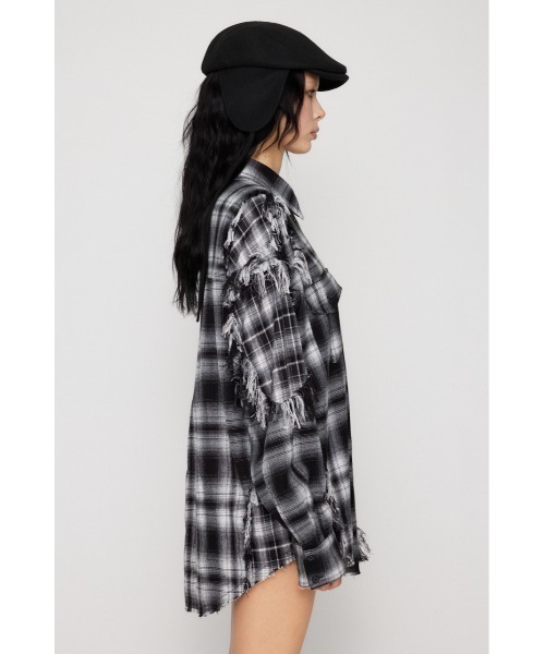 LAGUA GEM（ラグアジェム）の「CRASH CHECK シャツ（シャツ/ブラウス・レディース・ブラック/ブラウン・FREE）」の13枚目の写真