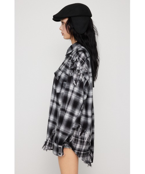 LAGUA GEM（ラグアジェム）の「CRASH CHECK シャツ（シャツ/ブラウス・レディース・ブラック/ブラウン・FREE）」の14枚目の写真