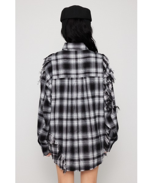 LAGUA GEM（ラグアジェム）の「CRASH CHECK シャツ（シャツ/ブラウス・レディース・ブラック/ブラウン・FREE）」の15枚目の写真