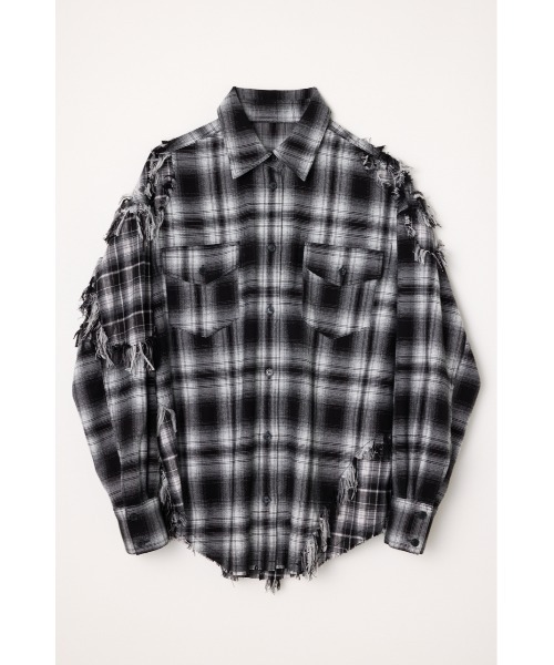 LAGUA GEM（ラグアジェム）の「CRASH CHECK シャツ（シャツ/ブラウス・レディース・ブラック/ブラウン・FREE）」の17枚目の写真