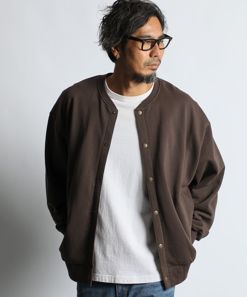 The DUFFER of ST.GEORGE（ザダファーオブセントジョージ）の「【WEB限定アイテム】14oz HEAVY WEIGHT SETUP SWEAT CARDIGAN：14オンス ヘビーウェイト セットアップ スウェットカーディガン（スウェット・メンズ・ブラック/ブラウン/チャコールグレー・SMALL/MEDIUM/LARGE/X-LARGE）」の20枚目の写真