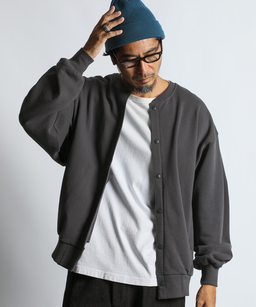 The DUFFER of ST.GEORGE（ザダファーオブセントジョージ）の「【WEB限定アイテム】14oz HEAVY WEIGHT SETUP SWEAT CARDIGAN：14オンス ヘビーウェイト セットアップ スウェットカーディガン（スウェット・メンズ・ブラック/ブラウン/チャコールグレー・SMALL/MEDIUM/LARGE/X-LARGE）」の18枚目の写真
