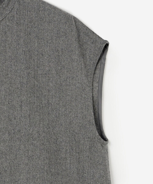 LE GLAZIK（ルグラジック）の「LE GLAZIK | ウールフランネル オーバーシャツワンピース WOMEN（ワンピース・レディース・グレー/ダークネイビー/ベージュ・36）」の7枚目の写真