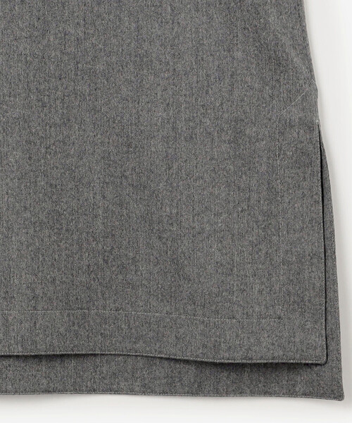 LE GLAZIK（ルグラジック）の「LE GLAZIK | ウールフランネル オーバーシャツワンピース WOMEN（ワンピース・レディース・グレー/ダークネイビー/ベージュ・36）」の8枚目の写真