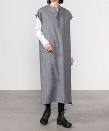LE GLAZIK | LE GLAZIK | ウールフランネル オーバーシャツワンピース WOMEN(ワンピース)