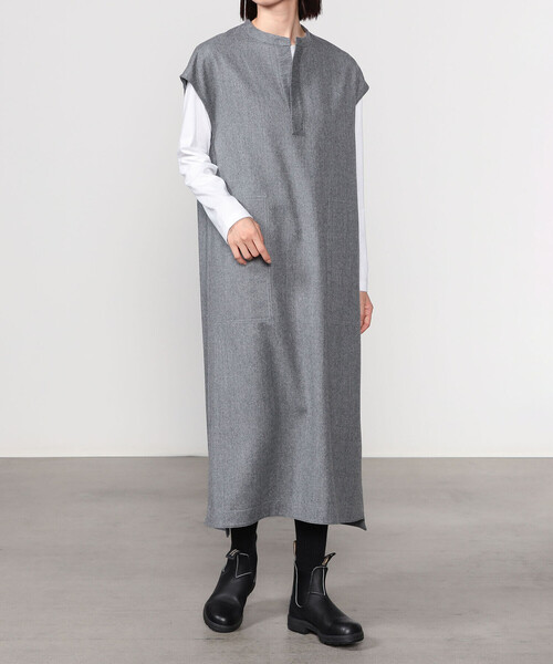 カツオトイワン様　シルバー　49 LE GLAZIK | ウールフランネル オーバーシャツワンピース WOMEN