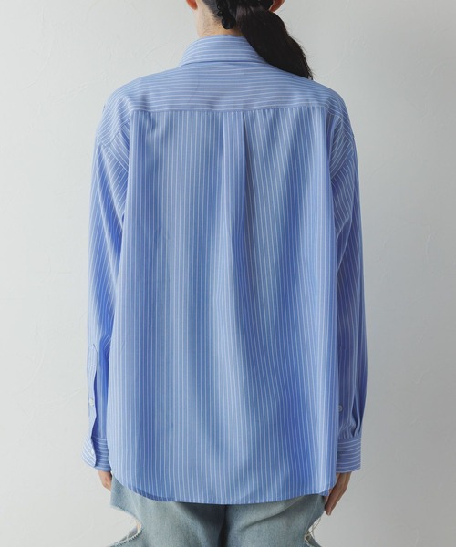 POLO BCS（ポロ ビーシーエス）の「【POLO BCS/ポロ・ビーシーエス】別注/BIGストライプシャツ（シャツ/ブラウス・レディース・ブルー/その他23・FREE）」の4枚目の写真