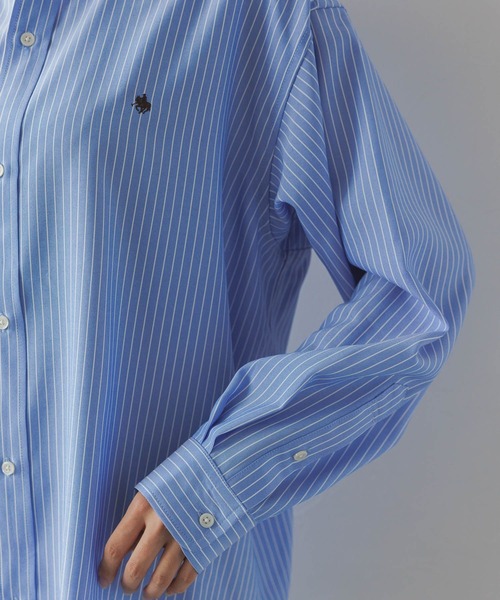 POLO BCS（ポロ ビーシーエス）の「【POLO BCS/ポロ・ビーシーエス】別注/BIGストライプシャツ（シャツ/ブラウス・レディース・ブルー/その他23・FREE）」の6枚目の写真
