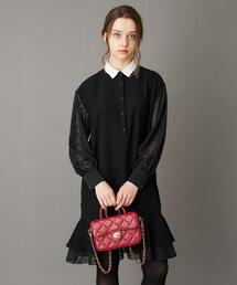 otonaMUSE11月号掲載】オーバーラップサークルシャツワンピース