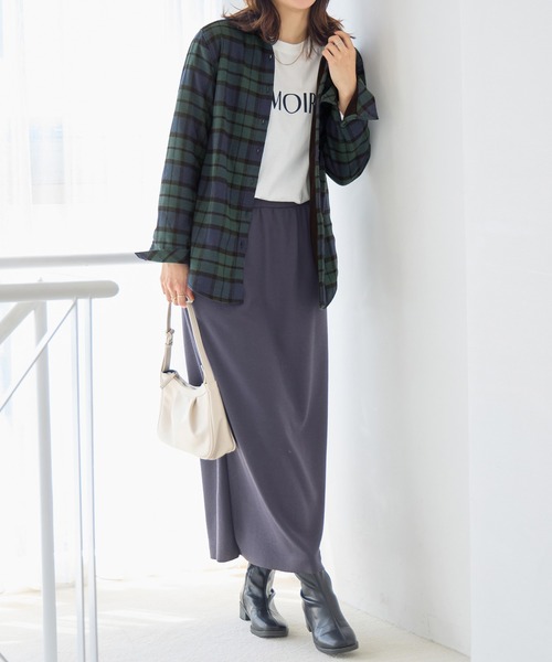 Viola e Viola(ヴィオラエヴィオラ)の「あったか裏フリースチェックシャツ(シャツ/ブラウス・レディース・グリーン/ブラック/ネイビー・LL/L/M)」の18枚目の写真
