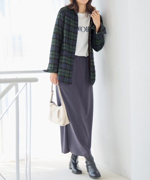 Viola e Viola(ヴィオラエヴィオラ)の「あったか裏フリースチェックシャツ(シャツ/ブラウス・レディース・グリーン/ブラック/ネイビー・LL/L/M)」の22枚目の写真