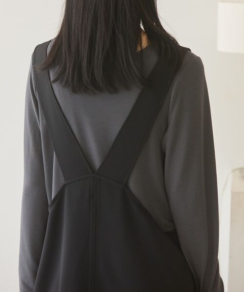 AMERICAN HOLIC（アメリカンホリック）の「イージーケアWクロスIラインワンピース（ワンピース・レディース・ブラック/チャコールグレー・M/L）」の22枚目の写真