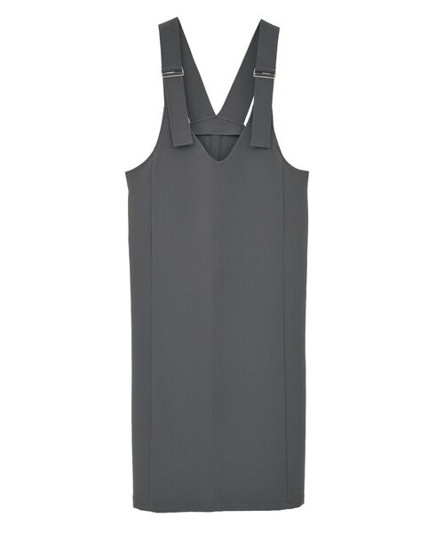 AMERICAN HOLIC（アメリカンホリック）の「イージーケアWクロスIラインワンピース（ワンピース・レディース・ブラック/チャコールグレー・M/L）」の4枚目の写真