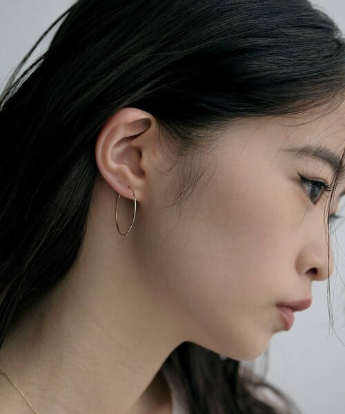 K10ラインフープピアス（ピアス（両耳用））｜COCOSHNIK（ココシュ