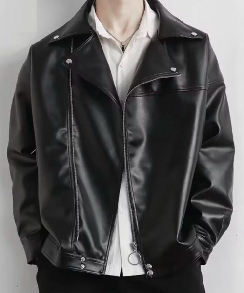 セール】【25年秋冬新作】PU オーバーサイズ ダブル ライダース