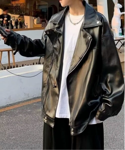 ダブルライダースジャケット ダブルライダースジャケット（カウハイド） ブラック Y709 – Liason