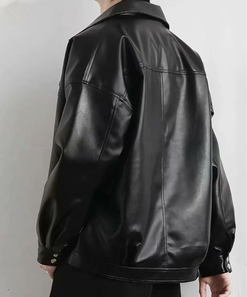 セール】【25年秋冬新作】PU オーバーサイズ ダブル ライダース