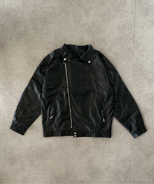 ライダーズジャケット最大値下げ中 セール】【25年秋冬新作】PU オーバーサイズ ダブル ライダース