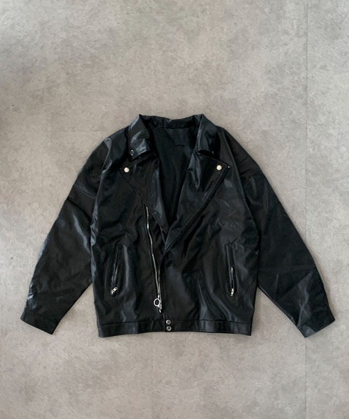 セール】【25年秋冬新作】PU オーバーサイズ ダブル ライダース