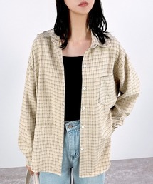 【羽織るだけで様になるオーバーサイズデザイン】グラフチェックシャツ