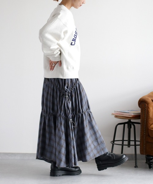 Champion(チャンピオン)の「【Champion】裏起毛リバースウィーブハーフジッププリントスウェット(スウェット・レディース・オートミール/ダークネイビー・L)」の18枚目の写真