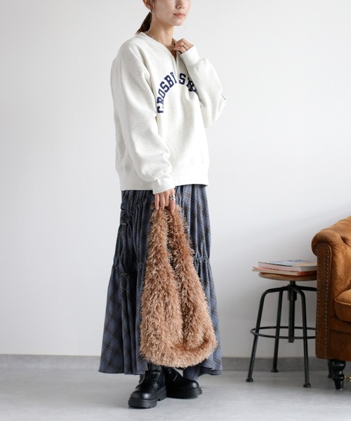 Champion(チャンピオン)の「【Champion】裏起毛リバースウィーブハーフジッププリントスウェット(スウェット・レディース・オートミール/ダークネイビー・L)」の19枚目の写真