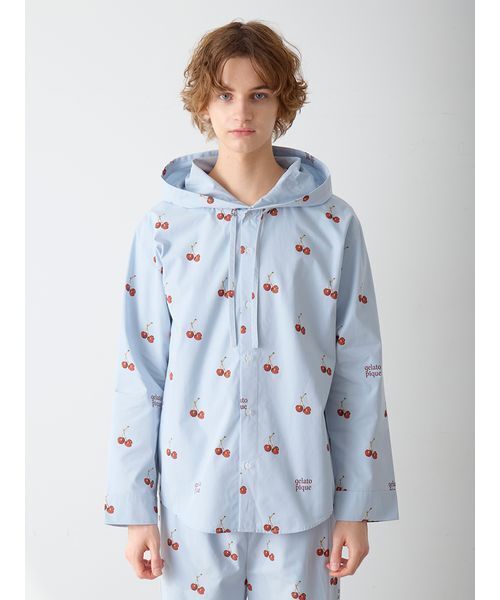 gelato pique（ジェラートピケ）の「【UNISEX】チェリー柄シャツパーカ