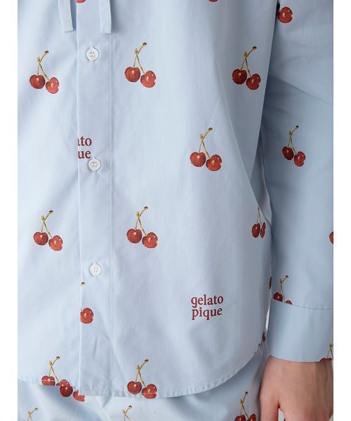 gelato pique（ジェラートピケ）の「【UNISEX】チェリー柄シャツパーカ
