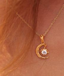 IRIEBEACH（アイリービーチ）の「sun and moon necklace/【ハワイアンジュエリー】【サージカルステンレス】【金属アレルギー対応】【IRIEBEACH / アイリービーチ】つけっぱなしOK（ネックレス）」