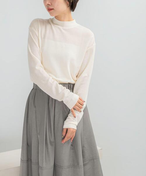 URBAN RESEARCH ROSSO WOMEN（アーバンリサーチ　ロッソ）の「GICIPI　PROCIONE（ニット/セーター・レディース・ブラック/オフホワイト・3）」の14枚目の写真