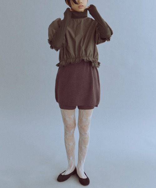 EN NEUME(エンノイム)の「Alpaca-Touch Knit Shorts(その他パンツ・レディース・ブラウン/ベージュ/杢グレー・FREE)」の10枚目の写真