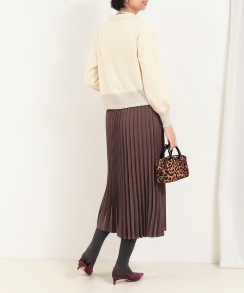 MICO COULIER(ミコクリエ)の「襟付きジップアップカーディガン(カーディガン/ボレロ・レディース・チャコールグレー/キナリ/サックスブルー・38)」の22枚目の写真