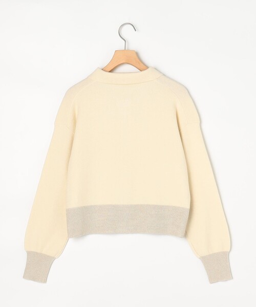 MICO COULIER(ミコクリエ)の「襟付きジップアップカーディガン(カーディガン/ボレロ・レディース・チャコールグレー/キナリ/サックスブルー・38)」の10枚目の写真