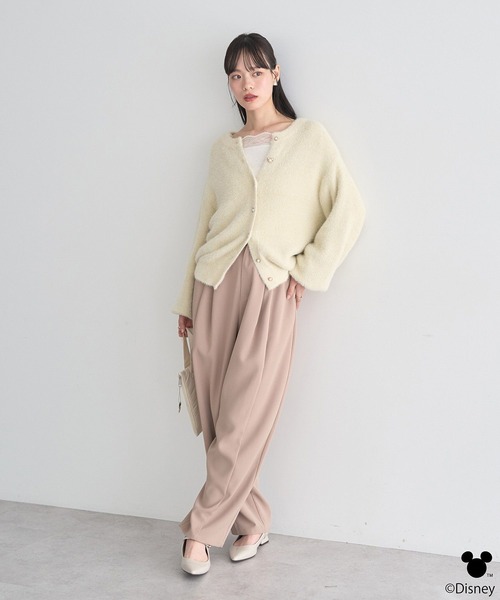 Disney（ディズニー）の「Disney/ポイントミッキーラメシャギーカーデ（カーディガン/ボレロ・レディース・アイボリー/ライトグレー・FREE）」の13枚目の写真