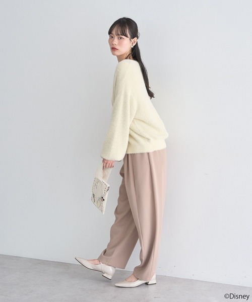 Disney（ディズニー）の「Disney/ポイントミッキーラメシャギーカーデ（カーディガン/ボレロ・レディース・アイボリー/ライトグレー・FREE）」の14枚目の写真