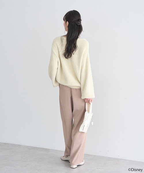 Disney（ディズニー）の「Disney/ポイントミッキーラメシャギーカーデ（カーディガン/ボレロ・レディース・アイボリー/ライトグレー・FREE）」の15枚目の写真