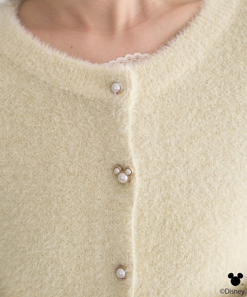 Disney（ディズニー）の「Disney/ポイントミッキーラメシャギーカーデ（カーディガン/ボレロ・レディース・アイボリー/ライトグレー・FREE）」の17枚目の写真
