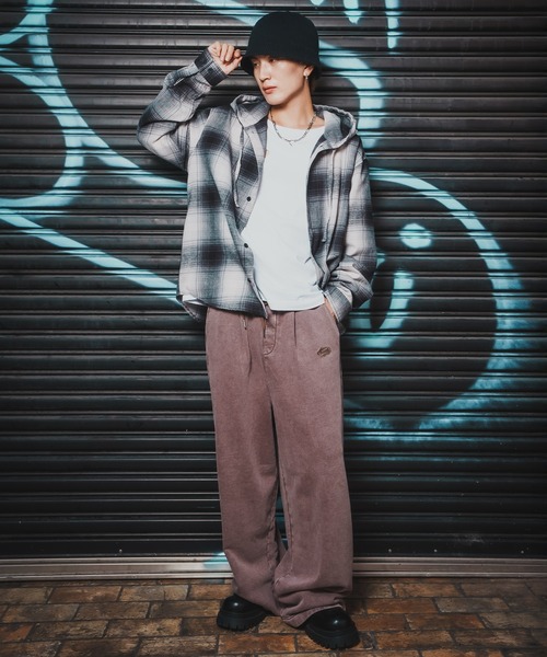 SIDEWAY STANCE(サイドウェイスタンス)の「【SIDEWAY STANCE】ケミカル スウェット タックパンツ(スウェットパンツ・メンズ・ブラック/ブラウン・X-LARGE/LARGE/MEDIUM/SMALL)」の16枚目の写真