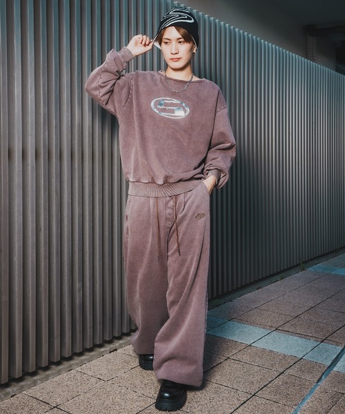 SIDEWAY STANCE(サイドウェイスタンス)の「【SIDEWAY STANCE】ケミカル スウェット タックパンツ(スウェットパンツ・メンズ・ブラック/ブラウン・X-LARGE/LARGE/MEDIUM/SMALL)」の17枚目の写真