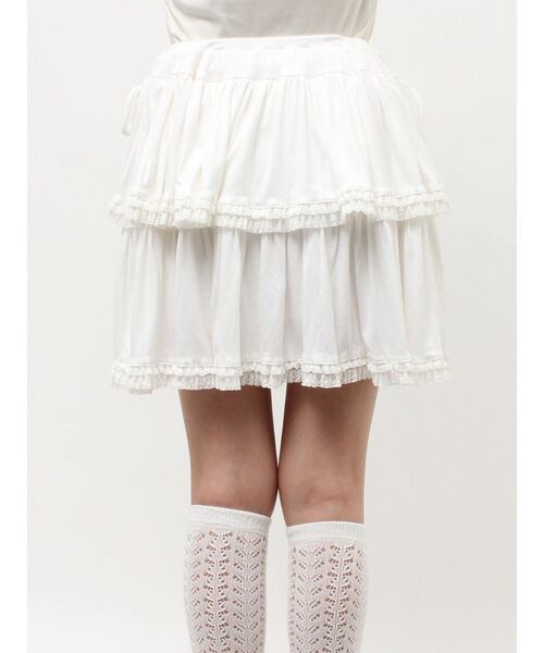 merry jenny(メリージェニー)の「カットティアードミニスカート(スカート・レディース・グレー/オフホワイト/ピンク・FREE)」の15枚目の写真