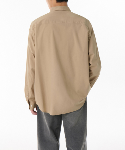 MUSINSA STANDARD（ムシンサスタンダード）の「リラックスドCRシャツ [サンドベージュ]（シャツ/ブラウス・メンズ・その他・X-LARGE/XX-LARGE/SMALL/MEDIUM/LARGE）」の2枚目の写真