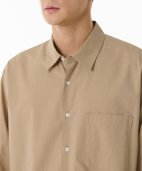 MUSINSA STANDARD（ムシンサスタンダード）の「リラックスドCRシャツ [サンドベージュ]（シャツ/ブラウス・メンズ・その他・X-LARGE/XX-LARGE/SMALL/MEDIUM/LARGE）」の3枚目の写真