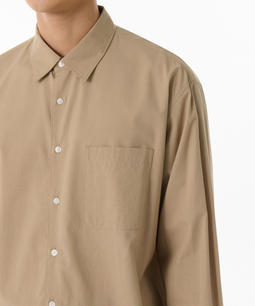 MUSINSA STANDARD（ムシンサスタンダード）の「リラックスドCRシャツ [サンドベージュ]（シャツ/ブラウス・メンズ・その他・X-LARGE/XX-LARGE/SMALL/MEDIUM/LARGE）」の4枚目の写真